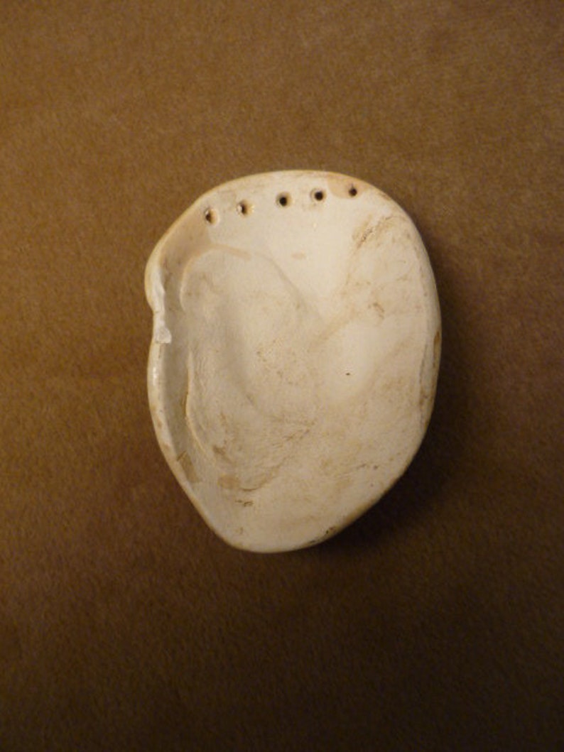 Handmade ceramic snake serpent face protective beading altar purse doll wand magic strength guardian the face Diane Briegleb 347