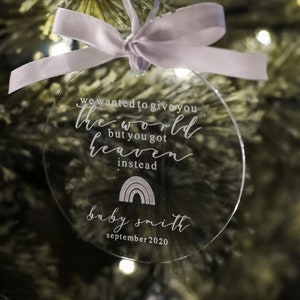 Infant Memorial Christmas Ornament | Infant Loss Ornament, Memorial Ornament, gift for baby loss, Engraved Christmas ornament