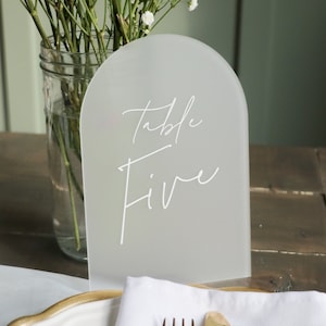 Acrylic Table Number  | Wedding table number, wedding table setting, arch table number, printed table number