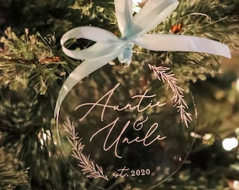Auntie and Uncle Ornament | Christmas Ornament