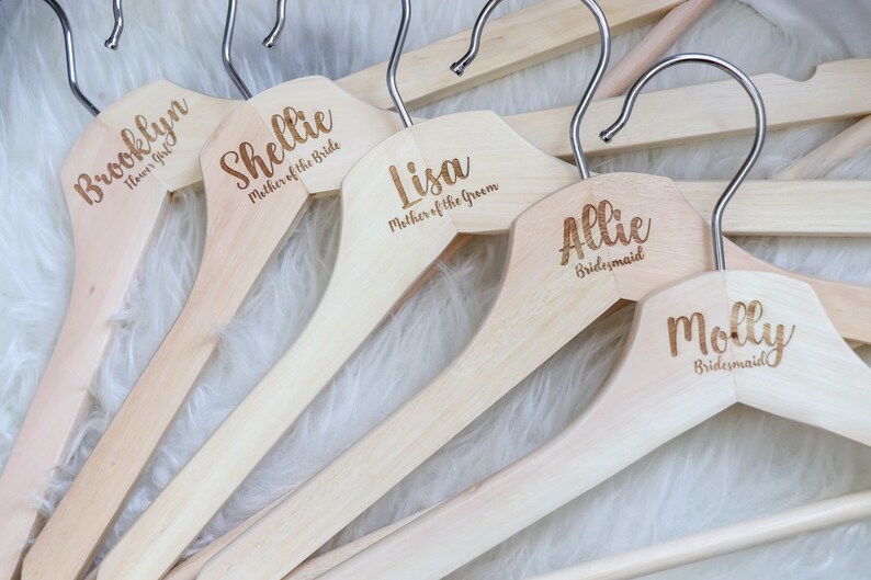 Laser Engraved Bride Hanger Bridesmaid Hangers Bridal Party Etsy