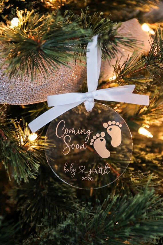 baby coming ornament