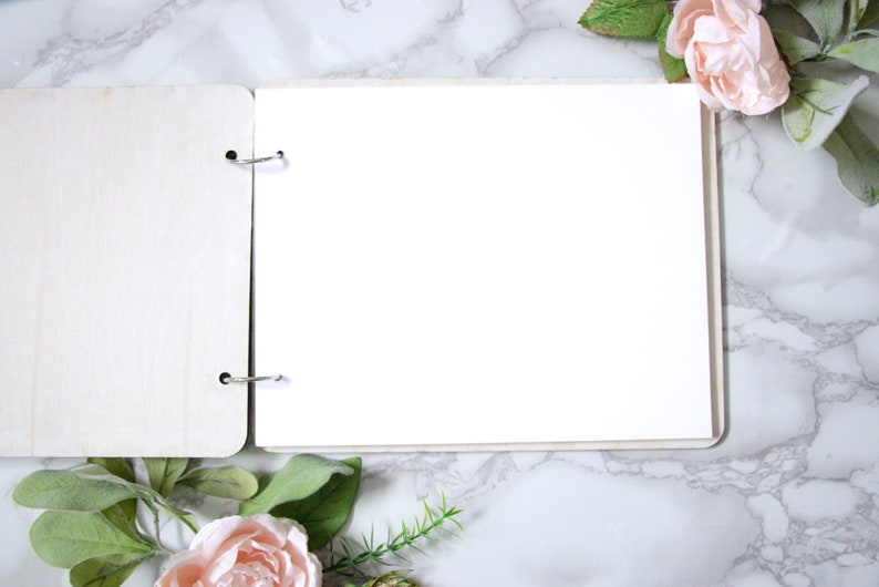 Wooden Book Polaroid Guest Book Memory Book Wedding Guest Book Wooden Guest Book Personalized Guest Book