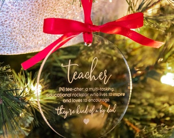 Teacher Christmas Ornament | Teacher Appreciation, Personalized Teacher Ornament, Christmas Ornament, Teacher Gift