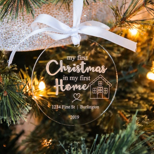 First Christmas in My New Home Ornament | New Apartment, First Apartment, New Home, Christmas Ornament, Housewarming Gift, Our New Home