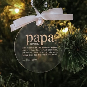 Papa Ornament | Christmas Ornament, grandparent ornament, grandparent gift, grandpa, papa gift, gift for him, stocking stuffer