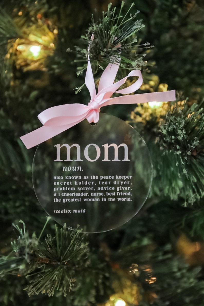 Mom Definition Ornament Christmas Ornament Gift for Her Etsy