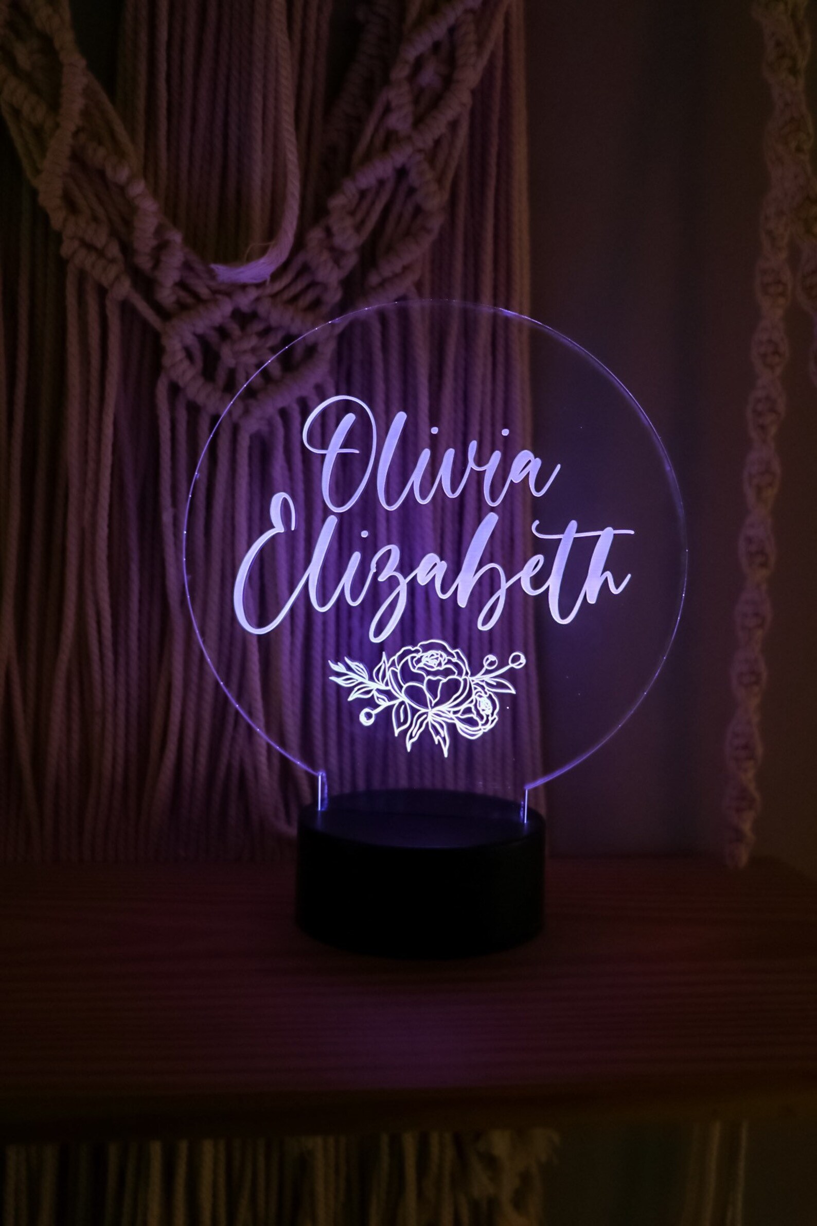 LED Night Light Custom Name Light Night Light Kids Room Etsy