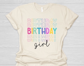 Birthday Girl Shirt, Rainbow, Teen Birthday Gift, Birthday Shirt, Girls, Teenager Gift Idea