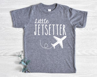 Little Jetsetter Airplane Shirt, Baby, Toddler or Youth Shirt, Jetsetter Shirt, Airplane Party Outfit, Airplane Shirt Outfit, Vacation Shirt