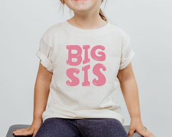 Groovy Big Sister Shirt, Big Sister Gift, Natural Color, Pregnancy Announcement Shirt, Shirt for Big Sister, Brother and Sister Shirts