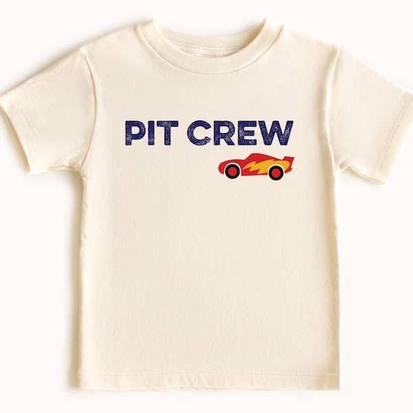 Camiseta de cumpleaños de coche de carreras de Pit Crew: atuendo a juego para fiesta familiar