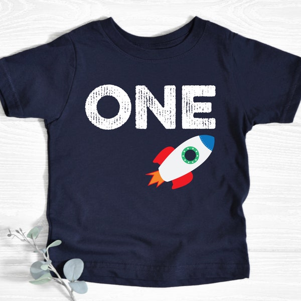 ONE Rocket Birthday Shirt, First Birthday Shirt, 1st Birthday, Space Birthday Shirt, Boys Blast Off Birthday Shirt, ONE Birthday