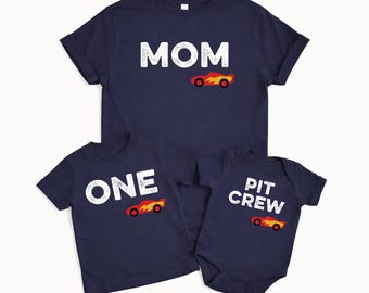 Pit Crew Race Car Birthday Shirt: Matching Family Party Outfit