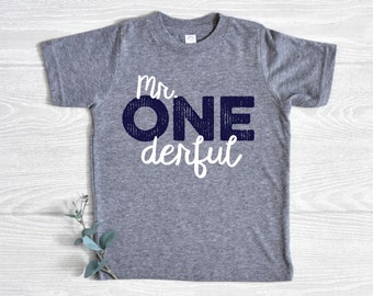 Mr. ONE Derful, ONE Birthday Shirt, 1st Birthday Shirt, Mr. Onederful, First Birthday Shirt, Cute First Birthday Shirt