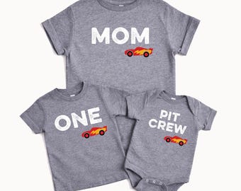 Pit Crew Race Car Birthday Shirt: Matching Family Outfit