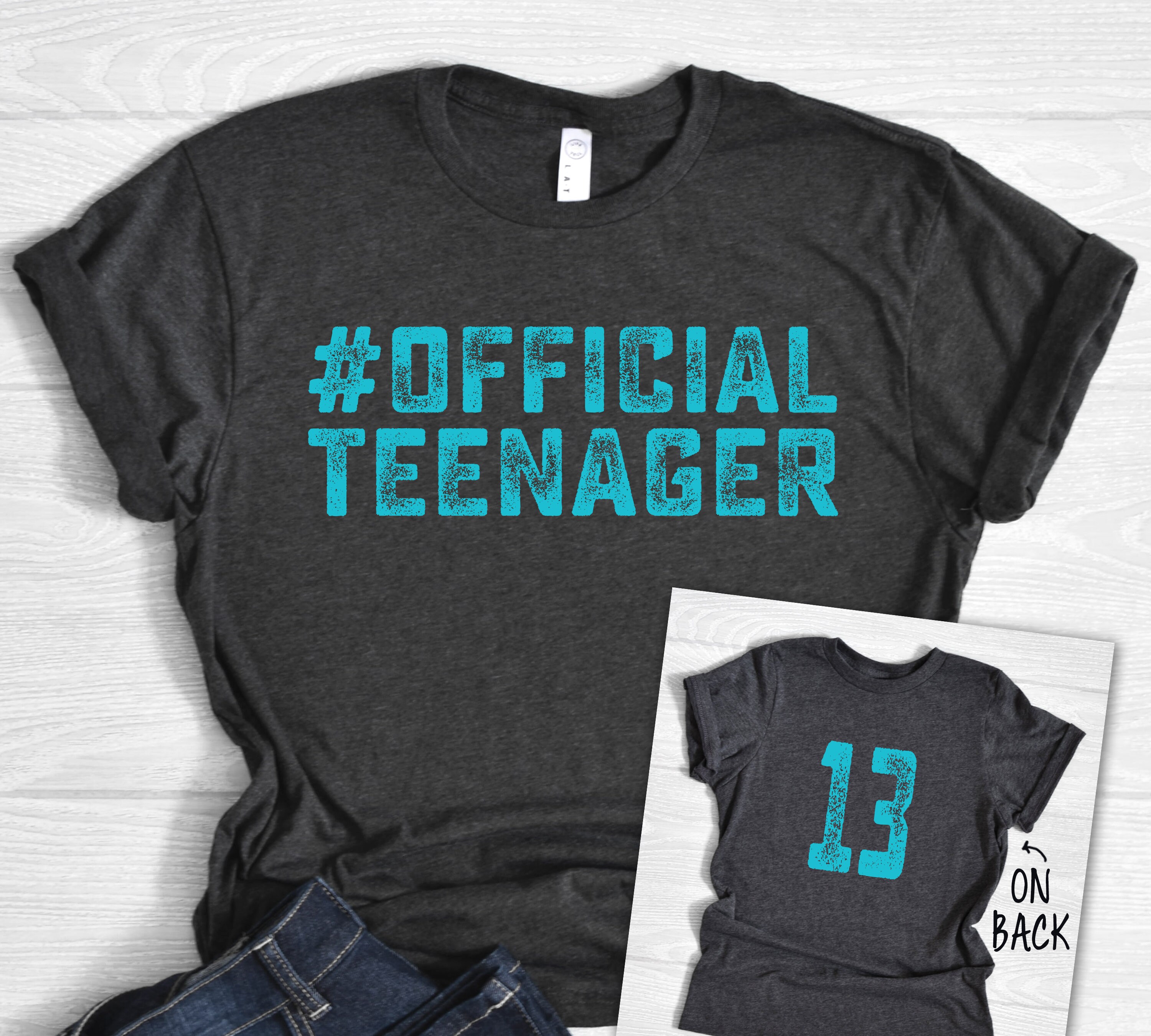 Official Teenager Teal Aqua Shirt, Official Teenager Shirt, Teen Boy …