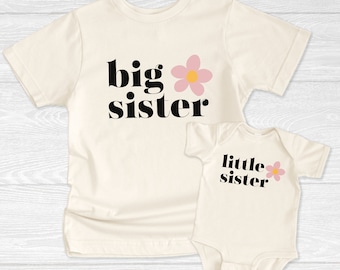 Big Sister or Big Brother Shirt, Baby Announcement Gift, Matching Sibling Shirts, New Big Sibling Gift Idea, Soft Natural Color Cotton