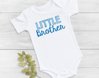 Little Brother, Matching Siblings, Coming Home Outfit, Bodysuit, New Baby Brother, Matching Brothers, Little Brother Outfit, Blue Bodysuit