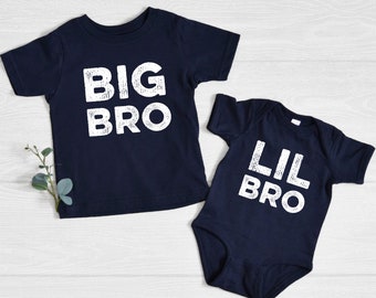 Big Bro Lil Bro, Big Sibling Outfits, Matching, Little Bro, Sibling Hospital Outfits, Matching Brother Shirts