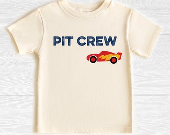 Matching Pit Crew Race Car Birthday Shirt, Matching Family Birthday Shirt, Birthday Outfit, Race Car Party Outfit, Pit Crew Shirt, Natural