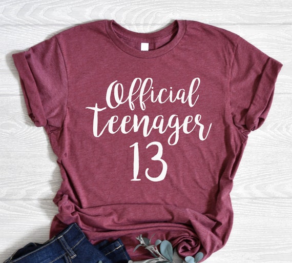 Teen Girls Gift 13th Birthday Shirt, Official Teenager Teen Girls Gift 13th Birthday Shirt, Official Teenager
