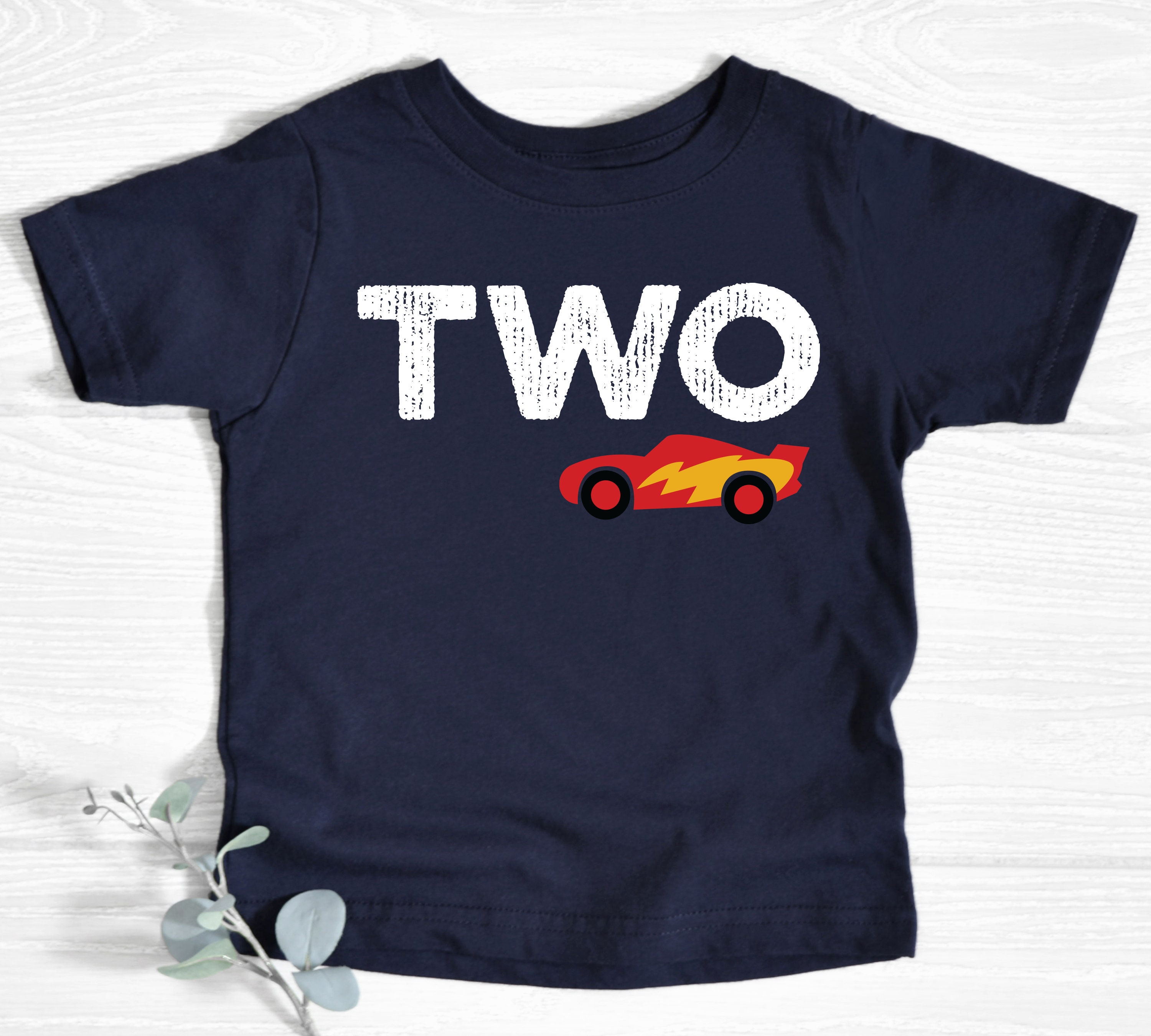 Race Car Birthday Shirt, TWO, 2nd Birthday, Racing Birthday Boy Shirt