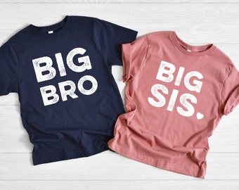 Big Sis, Big Bro, Shirts, Big Sibling Outfits, Matching, Little Sis, Sibling Hospital Outfits, Matching Sister Shirts