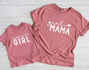Girl Mama, Mama's Girl Shirt, Mom and Me Shirt, Girl Mama Shirts, Gendar Annoucement, Gift Shirt, Matching Family