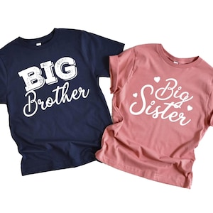 Big Sister Shirt, Big Brother, Matching Sibling Outfits, Little Brother, Sibling Hospital Outfit, Matching Brother Sister Gift, Sibling Gift