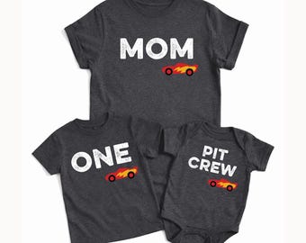 Matching Family Race Car Birthday Shirt, Pit Crew Outfit