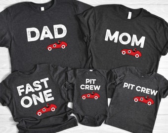 Matching Vintage Racing Birthday Shirt, Matching Family Race Birthday Shirt, Vintage Car Birthday Outfit, Race Car Party, Pit Crew Shirt