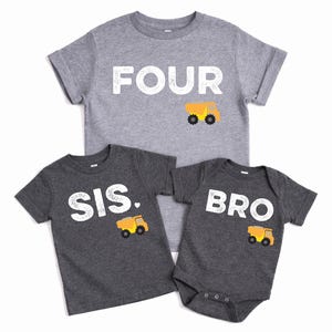 Birthday Boy Shirt: Brother Sister Matching Construction Crew Party