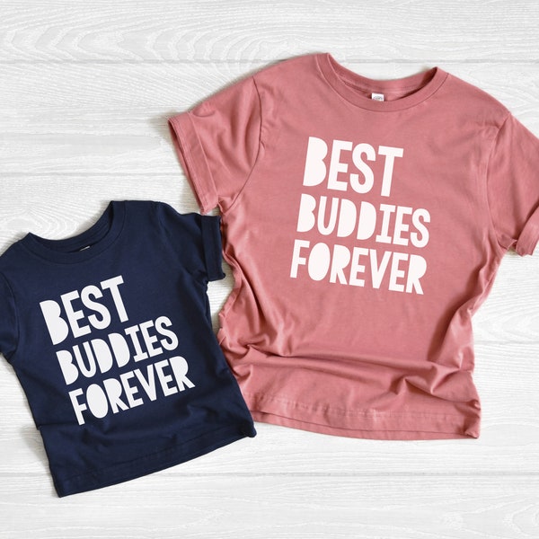 Best Buddies Forever Shirt, All Sizes, Cousin Shirt, Modern BFF Shirt for Girl, Toddler BFF Gift Idea, White on Trendy Shirt, BFF Gift