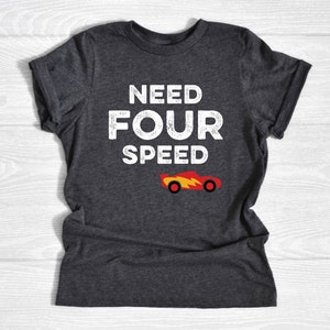 Need FOUR Speed, Race Car Birthday Shirt, 4th Birthday, Racing Birthday Shirt, Birthday Outfit, Race Car Party Theme, Nascar Birthday Shirt