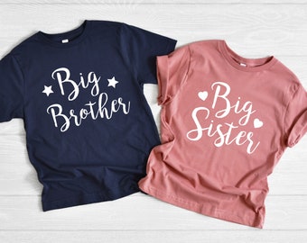 Big Sister, Big Brother, Big Sibling Outfits, Matching, Little Brother, Sibling Hospital Outfits, Matching Brother Sister Shirts