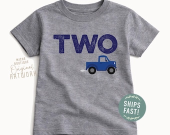 Blue Truck Birthday Shirt, Little Truck Toddler Shirt, Gift for Boy