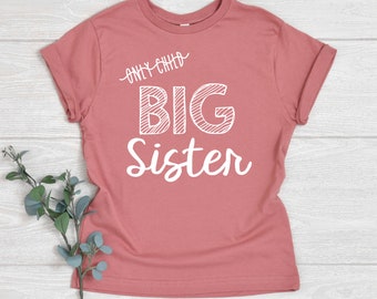 Only Child Big Sister Shirt, Pregnancy Announcement T-Shirt, Pink, Mauve, Big Sis Shirt, Toddler Shirt, Newborn Gift, Toddler Girl Gift