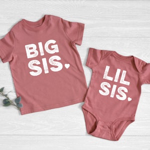 Big Sis Lil Sis, Big Sibling Outfits, Matching, Little Sis, Sibling Hospital Outfits, Matching Sister Gifts