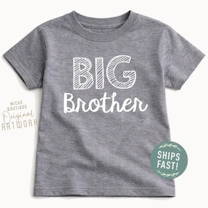 Big Brother Shirt, Baby Announcement Gift, Soft Cotton Tee