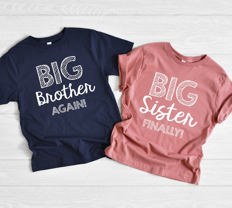 Big Brother AGAIN, Big Sister AGAIN, Navy Blue or Mauve, Big Sibling Outfits, Matching, Little Brother, Sibling Hospital Outfits, Matching 