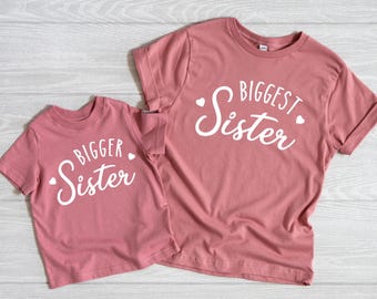 Matching Sister Shirts: Biggest, Bigger, Little Sister