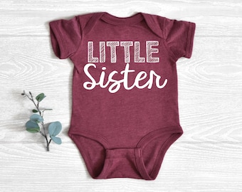 Little Sister Shirt, Baby Announcement Toddler Shirt, Shirt for Baby Sister, New Baby Sister Shirt, Soft Cotton