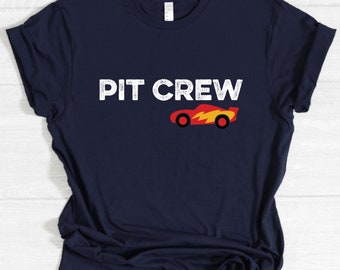 Matching Pit Crew Race Car Birthday Shirt, Matching Family Race Birthday Shirt, Birthday Outfit, Race Car Party Outfit, Pit Crew Shirt, NAVY