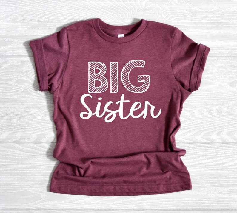 Big Sister Shirt, Baby Announcement Toddler Shirt, Shirt for Big Sister, New Big Sister Shirt, Soft Cotton 