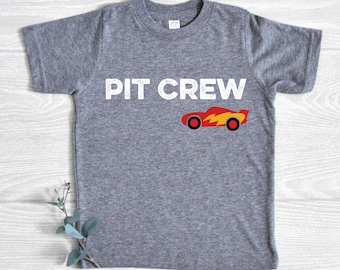 Matching Pit Crew Race Car Birthday Shirt, Matching Family Birthday Shirt, Birthday Outfit, Race Car Outfit, Pit Crew Shirt, Granite Heather