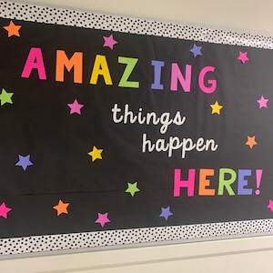 Amazing Things Happen Here Bulletin Board Cut Out image 4