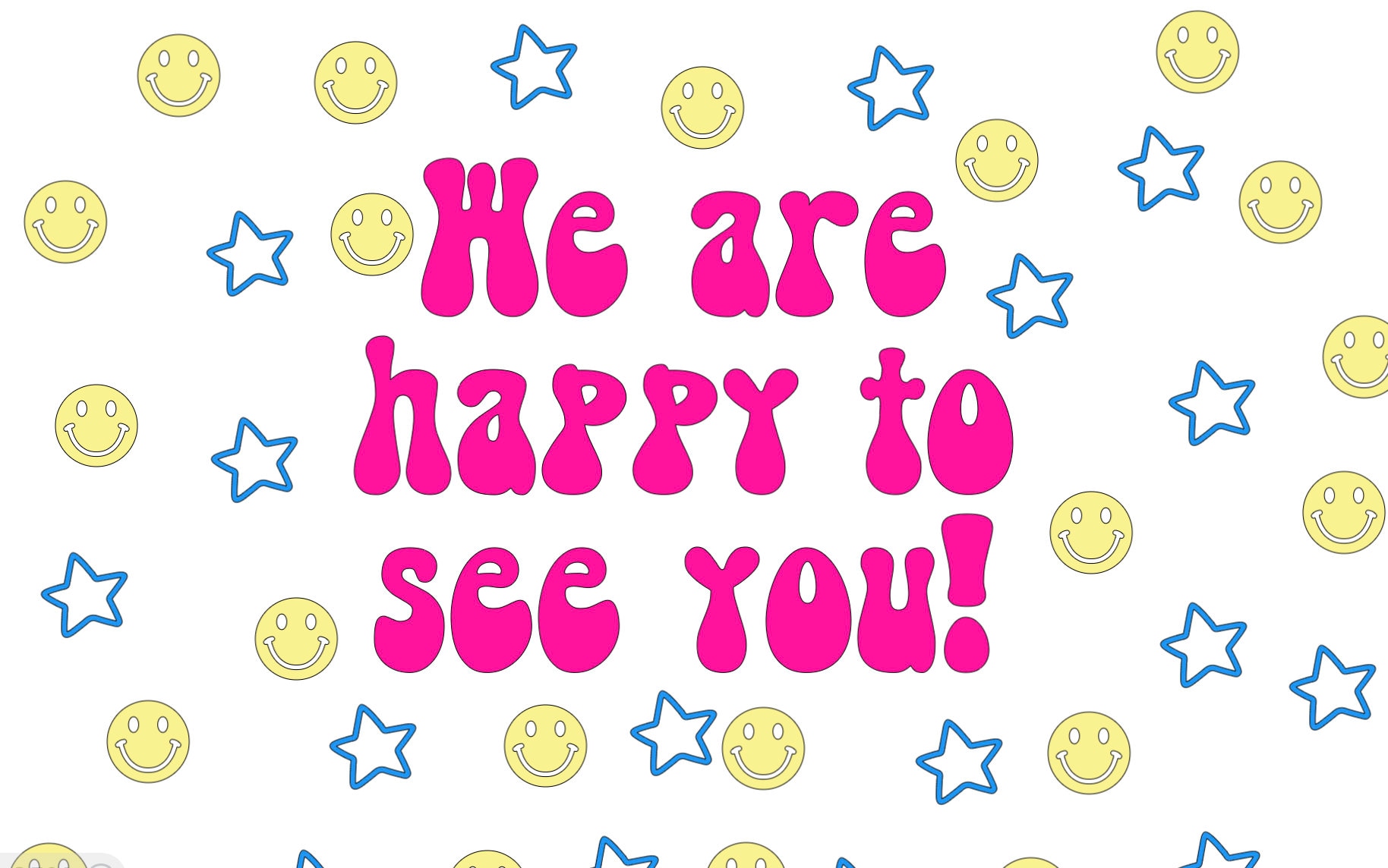 We Are Happy to See You | Bulletin Board Cut Out - Etsy