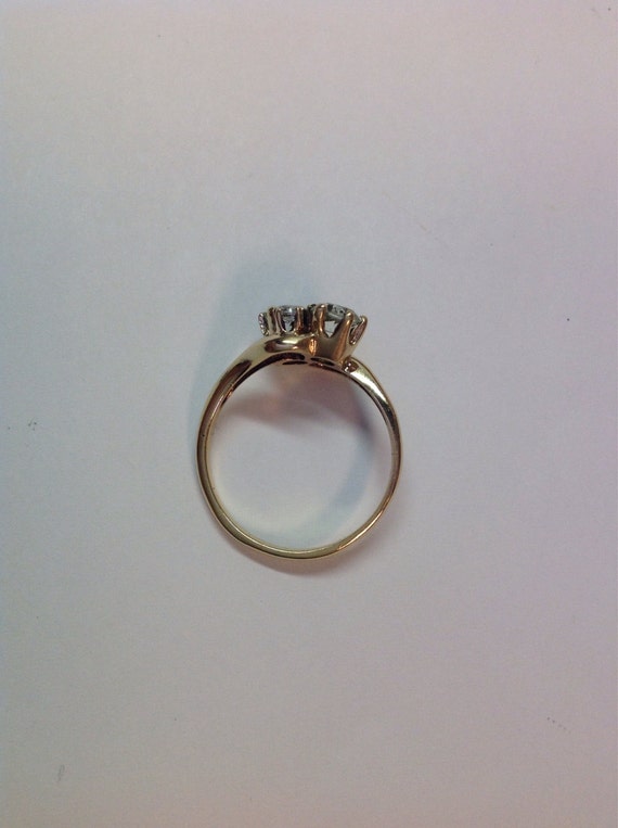 Vintage 10k Yellow Gold Paste Ring, Mid Century - image 3