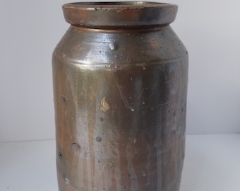 Large Antique Glossy Crock (no lid)